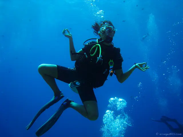 Meditating diver